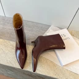 QUTAA Fashion Women Ankle Boots Winter Genuine Leather Autumn Shoes Kitten High Heels Pointed Toe Dress Lady Short Boots 34-43