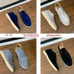 Only women Sheepskin suede high top woman's loafers all leather short boots casual walking shoes ankle boots