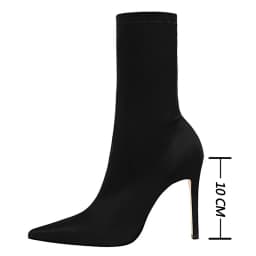 BIGTREE Shoes Women Boots Fashion Ankle Boots Pointed Toe Stretch Boots Autumn Stiletto Socks Boots High Heels Ladies Shoes 2026