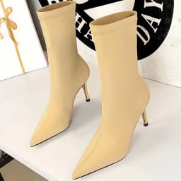 BIGTREE Shoes Women Boots Fashion Ankle Boots Pointed Toe Stretch Boots Autumn Stiletto Socks Boots High Heels Ladies Shoes 2026