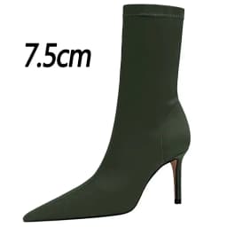 BIGTREE Shoes Women Boots Fashion Ankle Boots Pointed Toe Stretch Boots Autumn Stiletto Socks Boots High Heels Ladies Shoes 2026