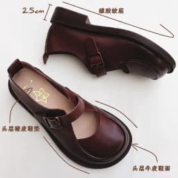 Careaymade-Genuine Leather British big head leather shoes women's breathable non slip original handmade soft sole single shoes
