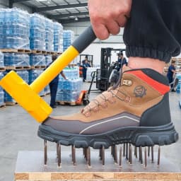 Lightweight Waterproof High Top Rotary Knob Safety Shoes Steel Toe Anti-smash Puncture Proof Work Boots For Construction Workers