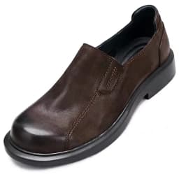 EAGSITY Grage A Cow leather Men's loafer shoes suede slip on work shoes street style casual boat shoes outdoor footwear sneaker