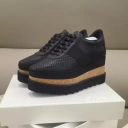 Wedges Thick Soled Shoes Women's Genuine Leather Breathable Lace Up Casual Shoes Spring/Summer Fashion Versatile Single Shoes
