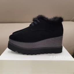 Wedges Thick Soled Shoes Women's Genuine Leather Breathable Lace Up Casual Shoes Spring/Summer Fashion Versatile Single Shoes