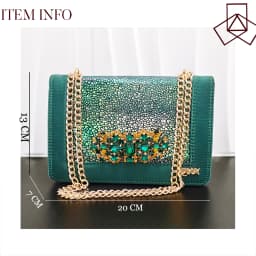 2026 New Green Elegant Women's High Heels Shoes & Bag Set Rhinestone-Embellished Designer Shoes Perfect for Special Occasionss