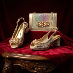 2026 New Green Elegant Women's High Heels Shoes & Bag Set Rhinestone-Embellished Designer Shoes Perfect for Special Occasionss