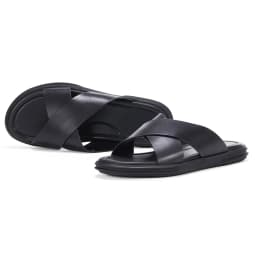 Leather Non-slip Elegant Slippers Top Grade Cowhide Vamp Soft Shoes Mens Daily Wear Comfortable Sandals