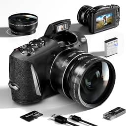 NBD 4K Digital Camera Ultra 48MP Camera Vlogging Camera with Wide Angle Lens 16X Digital Zoom 3.0 Inch Screen Camera