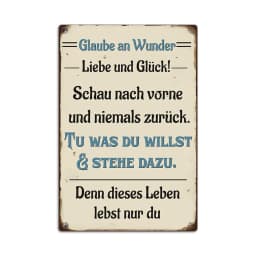 Putuo Decor 1pc of German Retro Metal Tin Sign, Be Suitable for Family Farmhouse Living Room Wall Art Decorations, Gifts