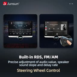 Junsun 11.5" Car Radio Android Auto Wireless CarPlay For Seat Leon MK2 2005 2006 2007 2008-2012 QLED 2K Screen Multimedia Stereo