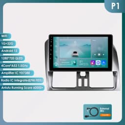 9" Hizpo 2Din CarPlay Android Auto Car Radio for Volvo XC60 2008 - 2013 BT 4G RDS DSP GPS SWC Snapdragon 6115 360°CAM