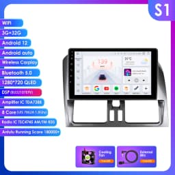 9" Hizpo 2Din CarPlay Android Auto Car Radio for Volvo XC60 2008 - 2013 BT 4G RDS DSP GPS SWC Snapdragon 6115 360°CAM