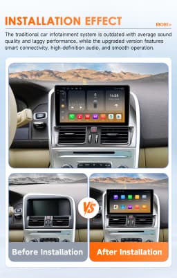 9" Hizpo 2Din CarPlay Android Auto Car Radio for Volvo XC60 2008 - 2013 BT 4G RDS DSP GPS SWC Snapdragon 6115 360°CAM