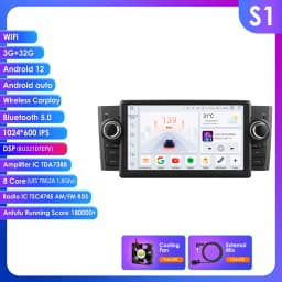Hizpo 2Din 7Inch CarPlay Android Auto Car Radio for Fiat Grande Punto Linea 2007 - 2012 UI7862 Multimedia RDS DSP GPS 4G BT SWC