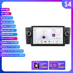 Hizpo 2Din 7Inch CarPlay Android Auto Car Radio for Fiat Grande Punto Linea 2007 - 2012 UI7862 Multimedia RDS DSP GPS 4G BT SWC