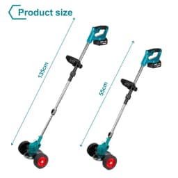 Electric Lawn Mower 12000RPM Foldable Length Adjustable Cordless Grass Trimmer Cutter Weed Garden Tool For Makita Battery