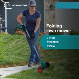 Electric Lawn Mower 12000RPM Foldable Length Adjustable Cordless Grass Trimmer Cutter Weed Garden Tool For Makita Battery