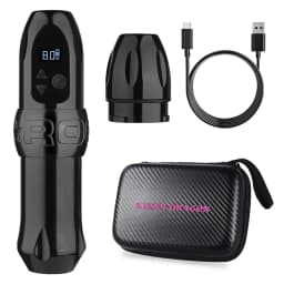 Kiss of Dragon Rocket Wireless Tattoo Machine Pen Gun Rotary Battery Strong Coreless Motor LCD Digital Display for Artist Body