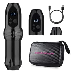Kiss of Dragon Rocket Wireless Tattoo Machine Pen Gun Rotary Battery Strong Coreless Motor LCD Digital Display for Artist Body