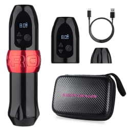 Kiss of Dragon Rocket Wireless Tattoo Machine Pen Gun Rotary Battery Strong Coreless Motor LCD Digital Display for Artist Body