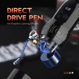 Kiss of Dragon Rocket Wireless Tattoo Machine Pen Gun Rotary Battery Strong Coreless Motor LCD Digital Display for Artist Body