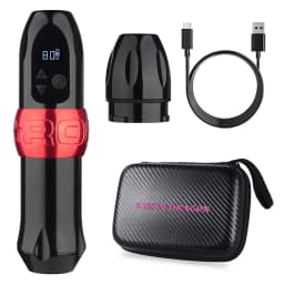 Kiss of Dragon Rocket Wireless Tattoo Machine Pen Gun Rotary Battery Strong Coreless Motor LCD Digital Display for Artist Body