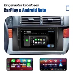 ESSGOO 9" Android 13 Car Stereo Radio Wireless Carplay/Android Auto Touchscreen GPS Nav Bluetooth RDS For BMW X3 E83 2004-2012