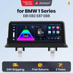 Junsun 8+256GB Car Stereo Multimedia For BMW 1 Series E87 E81 E82 E88 CCC CIC Wireless CarPlay PlAuto Radio GPS IPS Screen