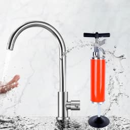 Portable High Pressure Toilet Plunger Manual Sink Plunger Air Drain Blaster Pump 4" Drain Cleaning Tool