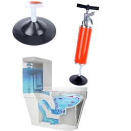 Portable High Pressure Toilet Plunger Manual Sink Plunger Air Drain Blaster Pump 4" Drain Cleaning Tool