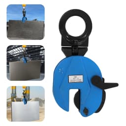 2T/4409.25lbs Vertical Plate Clamp Steel Plate Lifting Jaw Opening Up for Lifting and Transporting Grip Range 0-25mm/0-0.98in