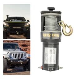 DC12V Electric Winch Hoist with Handle Controller Steel Cable Lifting/Pulling Device 13.12ft/min 440.92 Pounds