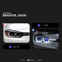 AKD Car Lights for BMW F30 LED Headlight Projector Lens 2012-2019 F31 F35 3 Series 320i 325i DRL AngelEye Automotive Accessories