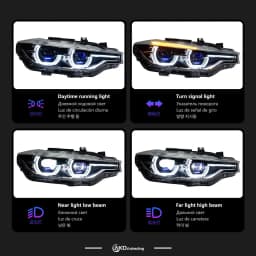 AKD Car Lights for BMW F30 LED Headlight Projector Lens 2012-2019 F31 F35 3 Series 320i 325i DRL AngelEye Automotive Accessories