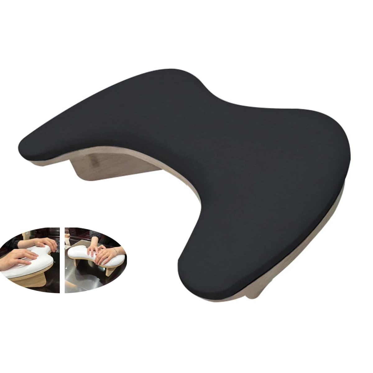 Two Hands Nail Art Hand Pillow Portable Removable Stand "U" Design Manicure Stand Hand Pillow PU Material Hand Pillow Cushion