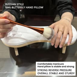 Two Hands Nail Art Hand Pillow Portable Removable Stand "U" Design Manicure Stand Hand Pillow PU Material Hand Pillow Cushion
