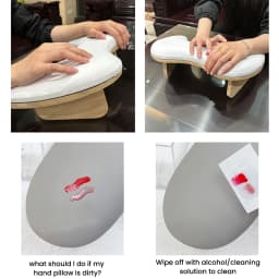 Two Hands Nail Art Hand Pillow Portable Removable Stand "U" Design Manicure Stand Hand Pillow PU Material Hand Pillow Cushion