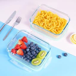 SIAZIH High Borosilicate Glass Food Storage Container With Lid Microwave Heating Sealed Lunch Box Refrigerated Fresh