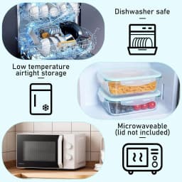 SIAZIH High Borosilicate Glass Food Storage Container With Lid Microwave Heating Sealed Lunch Box Refrigerated Fresh