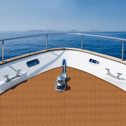 Boat Flooring EVA Foam Decking Sheet Faux Teak Marine Carpet Non-Slip Self-Adhesive Flooring Material for Kayak 94 X 35 Inch