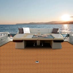 Boat Flooring EVA Foam Decking Sheet Faux Teak Marine Carpet Non-Slip Self-Adhesive Flooring Material for Kayak 94 X 35 Inch