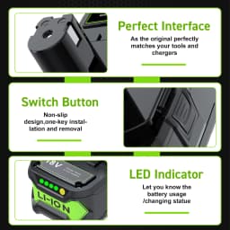 Bonacell For Ryobi 18V Li-ion Battery Adapter 6A For Ryobi 18V Replacement Battery Power Tool For P107 RB18L50 RB18L20 P108