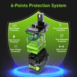 Bonacell For Ryobi 18V Li-ion Battery Adapter 6A For Ryobi 18V Replacement Battery Power Tool For P107 RB18L50 RB18L20 P108