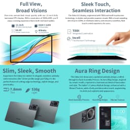Odea S11 Tablet Android 14 Max 16GB RAM 256GB ROM T606 8-core 11 inch TDDI Tablets 4G VoLTE GPS 8000mAh Widevine L1 Type-C