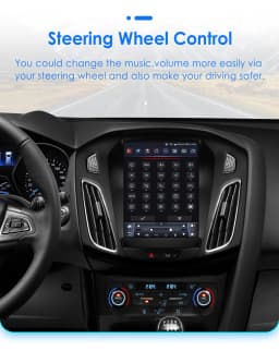 OSSURET 9.7inch 2 DIN Android 13 Car Radio for Ford Focus 3 MK 3 2011-2019 Multimedia Stereo Vertical Screen Carplay 360Camera