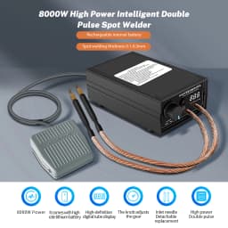 8000W Spot Welder High Power Handheld Spot Welding Machine Portable 1200A Present Adjustable Welders for 18650 Battery