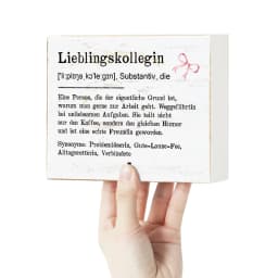 Putuo Decor German White Box Wooden Sign, Lieblingskollegin ['li:Plɪŋsˌkɔle:Gɪn], Substantiv, Die, Desk Decor for Home Office