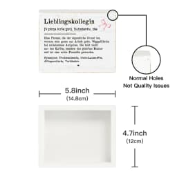 Putuo Decor German White Box Wooden Sign, Lieblingskollegin ['li:Plɪŋsˌkɔle:Gɪn], Substantiv, Die, Desk Decor for Home Office